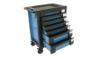 Тележка инструментальная 7-и полочная(синяя) с пластиковой защитой корпуса+2боковые перфорации,460х7. Большой выбор на сайте Трейдимпорт
