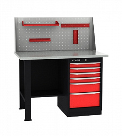 На сайте Трейдимпорт можно недорого купить Верстак промышленный однотумбовый ATLAS CT1200Z-L-B411-P. 